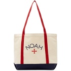 Noah NYC Red and Navy Logo Tote