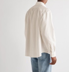 Loewe - Oversized Logo-Embroidered Cotton Oxford Shirt - White