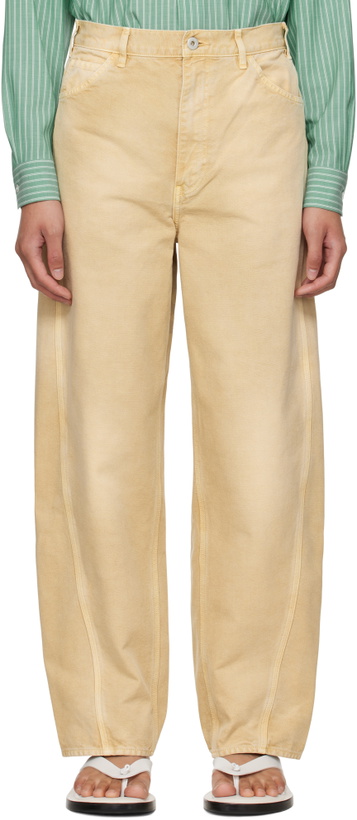 Photo: AURALEE Beige Organic Cotton Duck Trousers