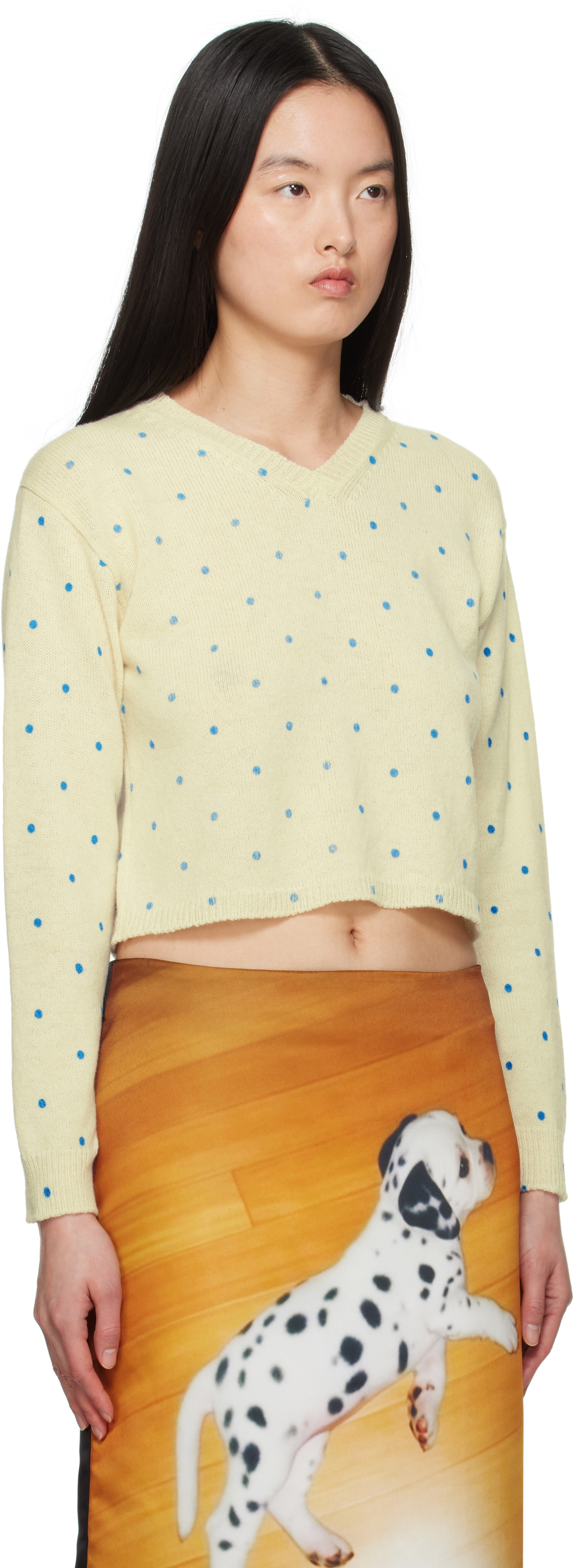 Ashley Williams Off-White Molly Knit Sweater