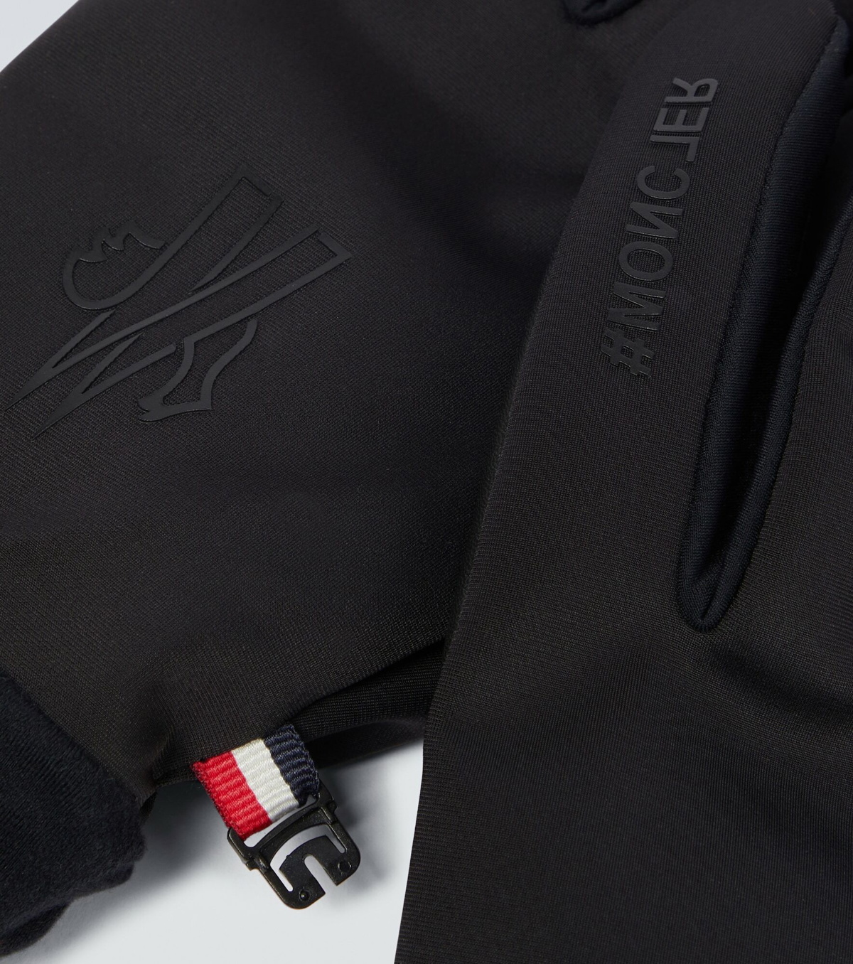 Moncler Grenoble - Technical nylon and leather gloves Moncler Grenoble