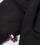 Moncler Grenoble - Technical nylon and leather gloves