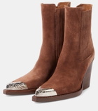 Paris Texas Dallas 100 embellished suede ankle boots