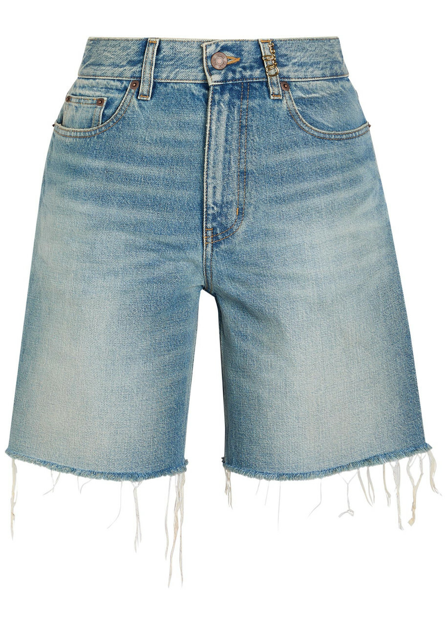 Chloe Frayed Denim Shorts