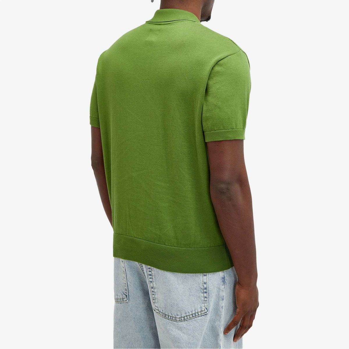 Polar Skate Co. Men's Miles Knit Polo Shirt in Garden Green