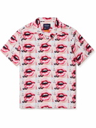 thisisneverthat - Ryota Daimon Lips Convertible-Collar Printed Woven Shirt - Pink