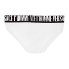Versace Underwear White and Black Logo Briefs