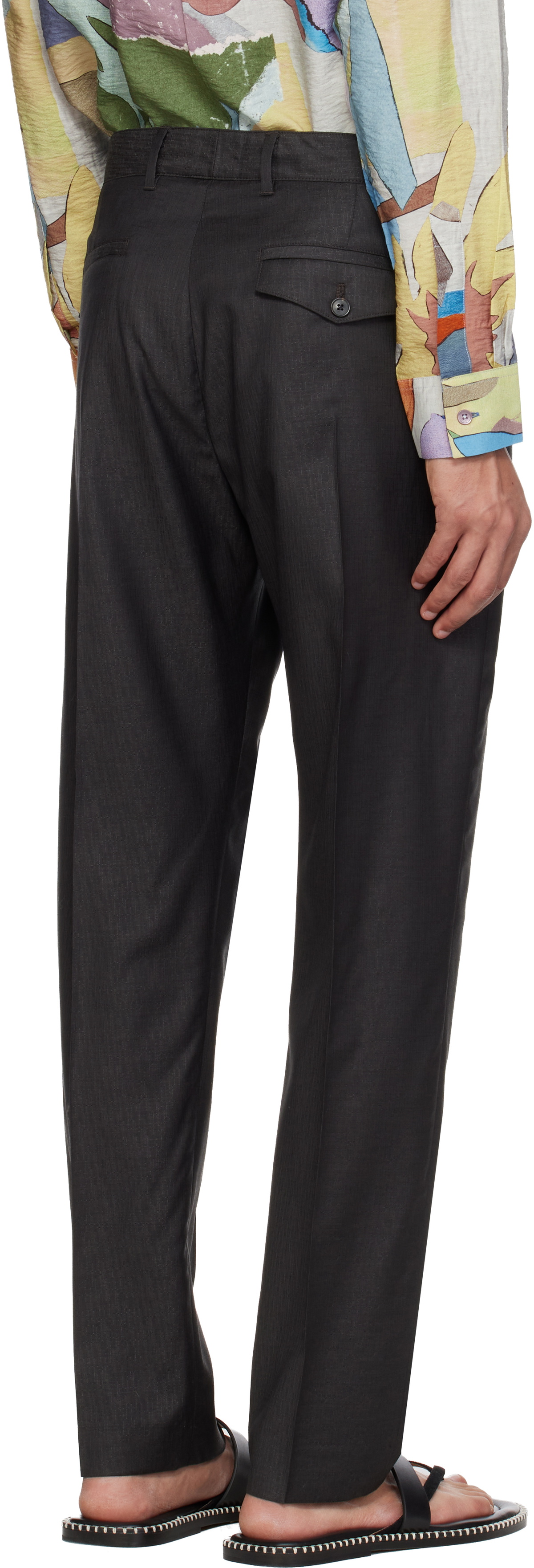 Paul Smith Brown Pleated Trousers