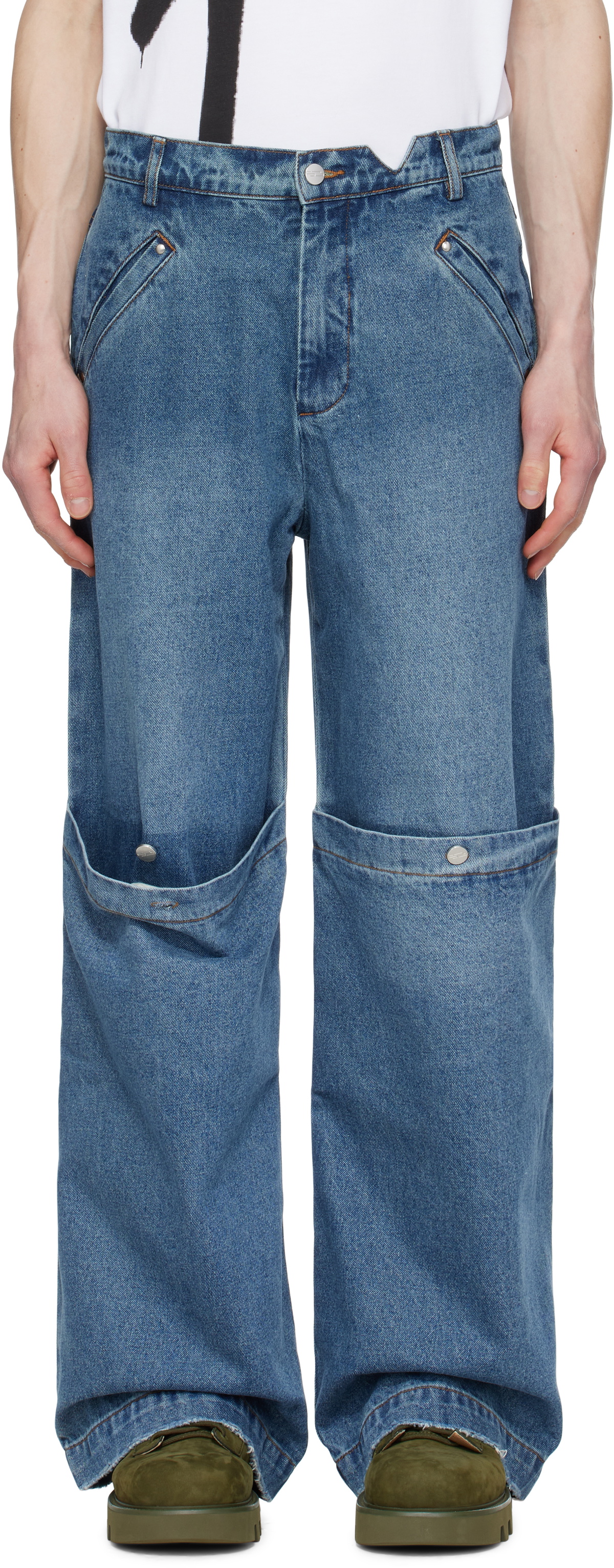 SPENCER BADU Blue Baggy Jeans