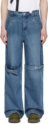 SPENCER BADU Blue Baggy Jeans