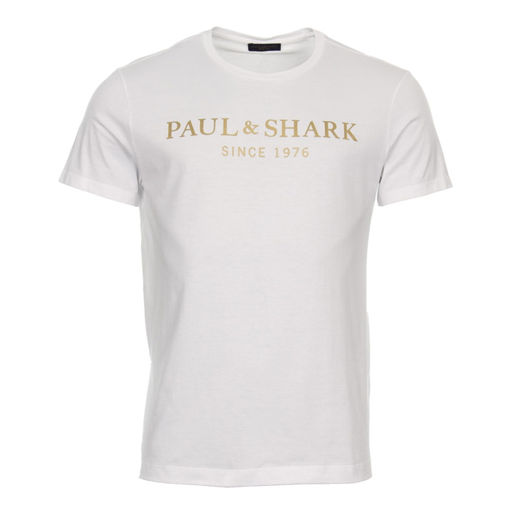 Photo: Gold Logo T-Shirt - White