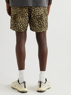 John Elliott - Practice Straight-Leg Leopard-Print Mesh Shorts - Brown