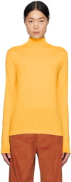 Marni Yellow Embroidered Turtleneck