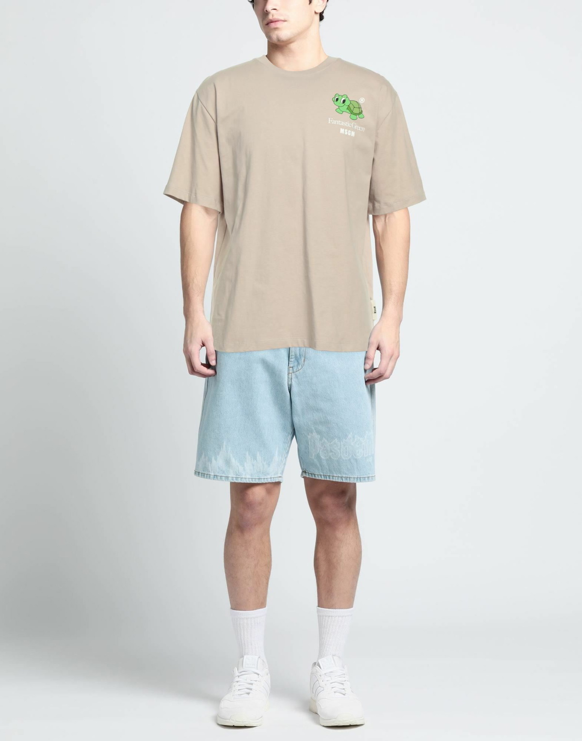 Msgm Mens T-shirt in Beige