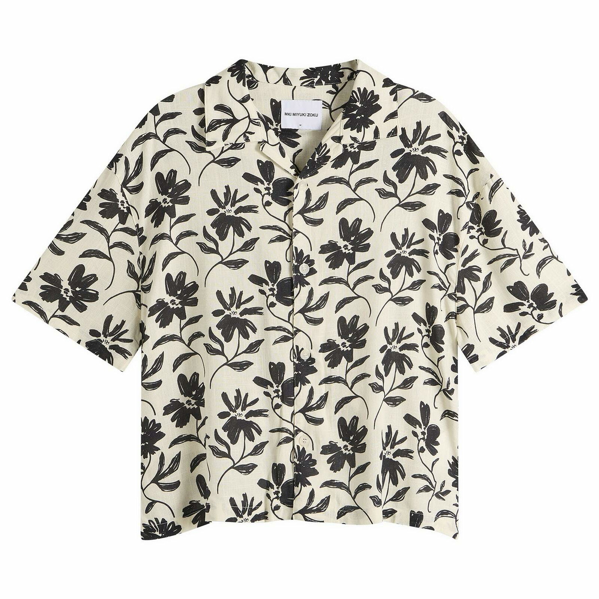 MKI Men's Floral Linen Vacation Shirt in Raw