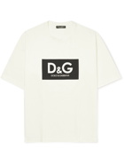 DOLCE & GABBANA - Logo-Print Cotton-Jersey T-Shirt - White