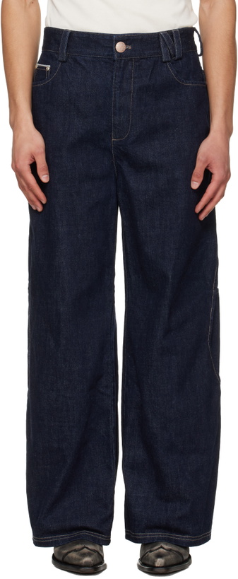 Photo: NULLUS Navy Arrows Pocket Selvedge Jeans