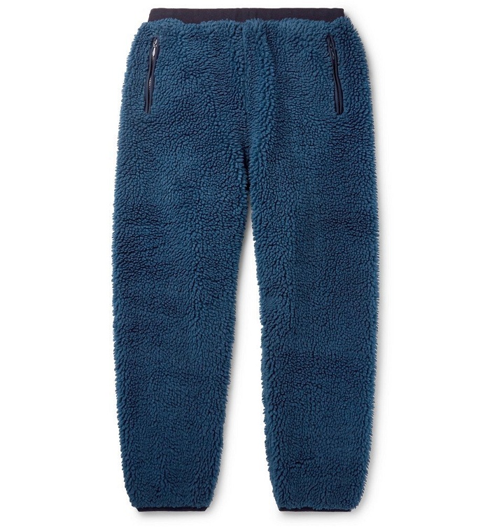 Photo: Beams - Wide-Leg Fleece Sweatpants - Men - Blue