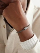 Montblanc - Meisterstück 3-Ring Stainless Steel and Woven Leather Bracelet - Neutrals