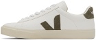 VEJA White & Khaki Campo Sneakers