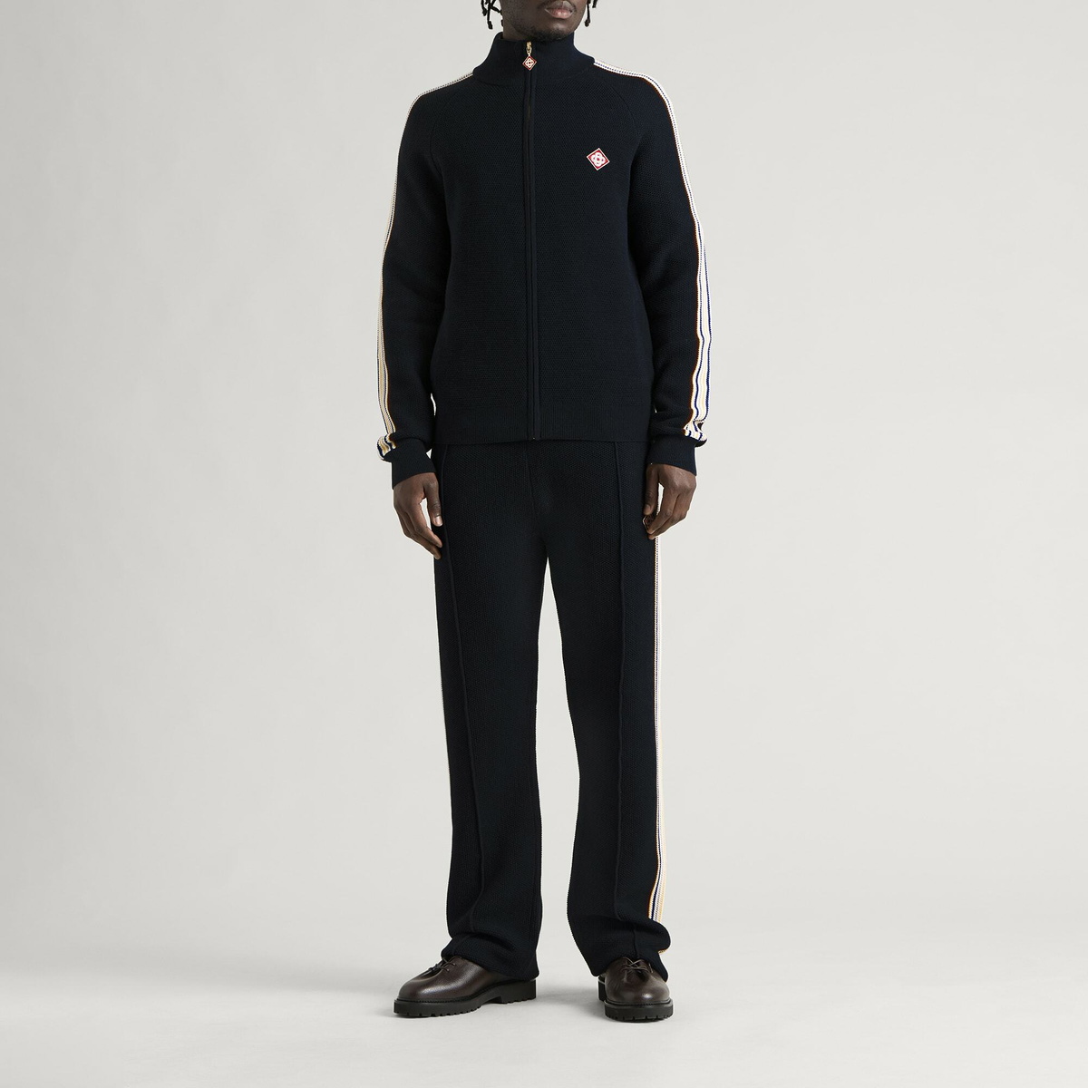 Casablanca Men's Cafe Culture Track Jacket in Navy
