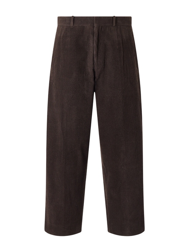 Photo: A.PRESSE - Straight-Leg Wool and Cotton-Blend Corduroy Trousers - Brown