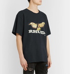 Rhude - Printed Cotton-Jersey T-Shirt - Black