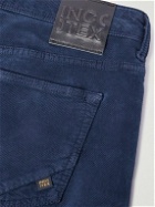 Incotex - Slim-Fit Cotton-Blend Corduroy Trousers - Blue