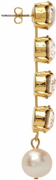 Magda Butrym Gold Assymetric Crystal Earrings