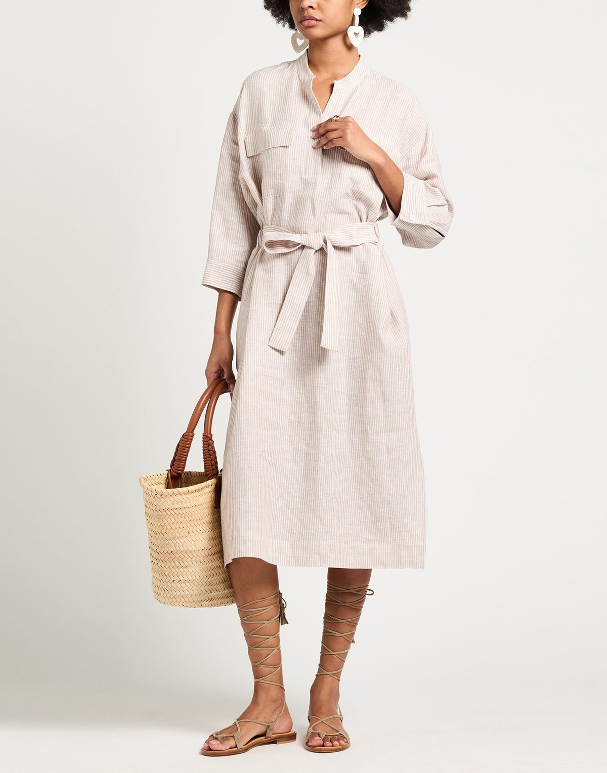 Peserico Womens Midi dress Sand