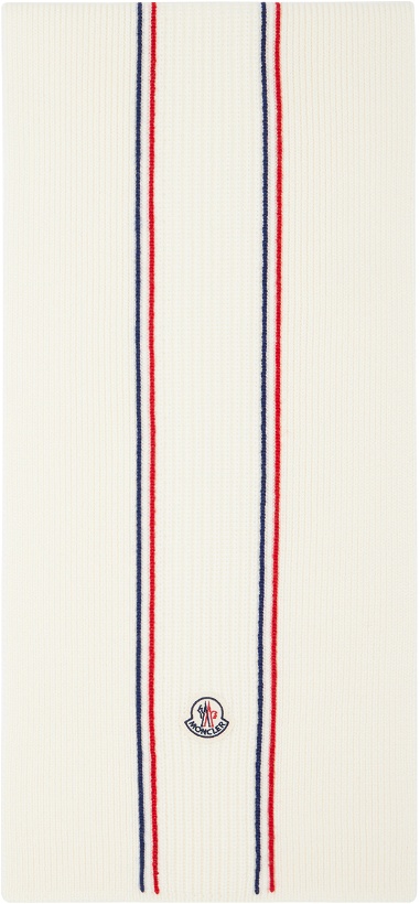 Photo: Moncler Off-White Tricolor Scarf