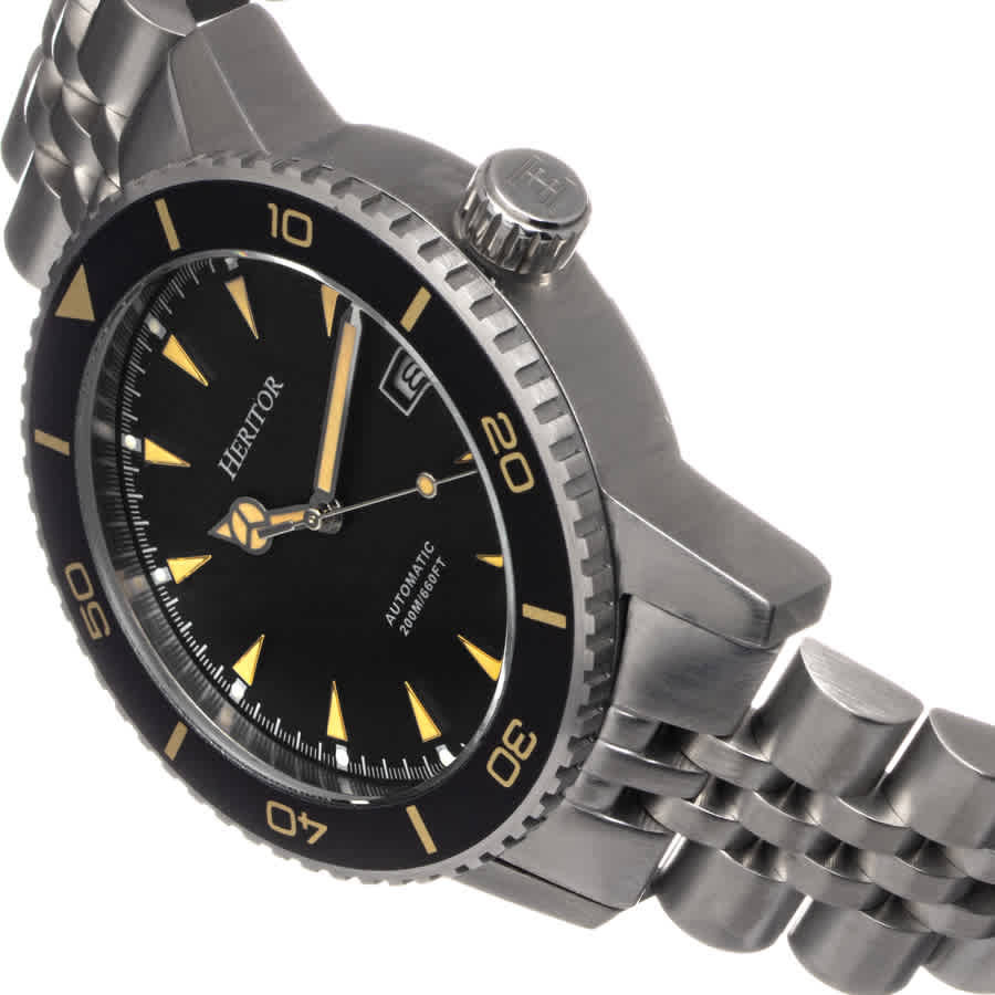 Heritor Hurst Black Dial Automatic Mens Watch HERHS1901