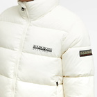 Napapijri Women's Box Logo Puffer Jacket in White Whisper