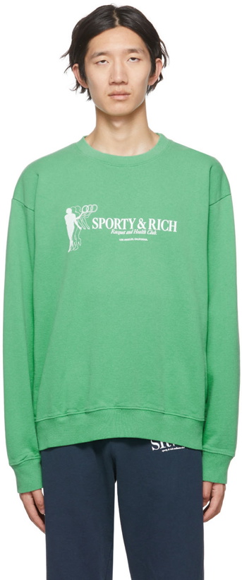Photo: Sporty & Rich Green Tennis Club Sweatshirt