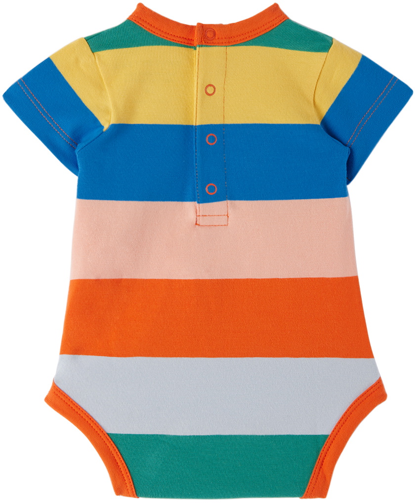TINYCOTTONS Baby Multicolor Stripes Bodysuit