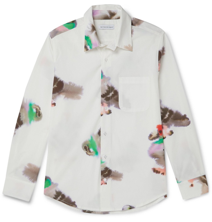 Photo: Pop Trading Company - Pigeon Printed Cotton-Poplin Shirt - White