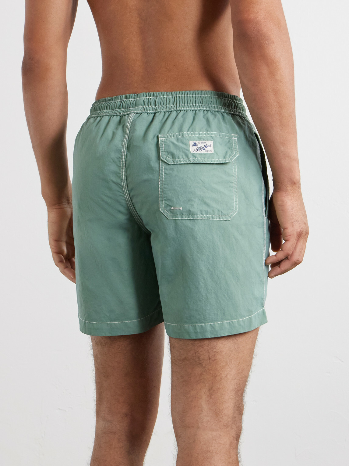 Hartford - Slim-Fit Mid-Length Swim Shorts - Green