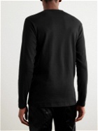 TOM FORD - Stretch-Cotton Jersey Henley Pyjama T-Shirt - Black
