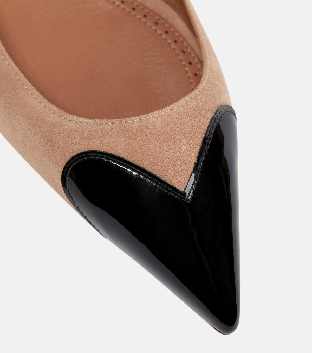 ALAÏA Women's Le Teckel Suede Ballet Flats Brown