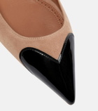 Alaïa Le Cœur suede ballet flats