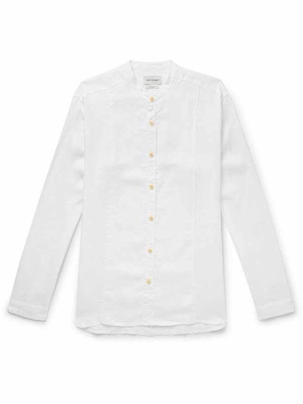 Photo: Oliver Spencer - Ashcroft Grandad-Collar Linen Shirt - White