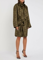 Yves Saint Laurent Paisley Silk-twill Midi Dress Green