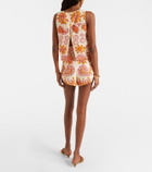 Cala de la Cruz Bahamas printed linen shorts