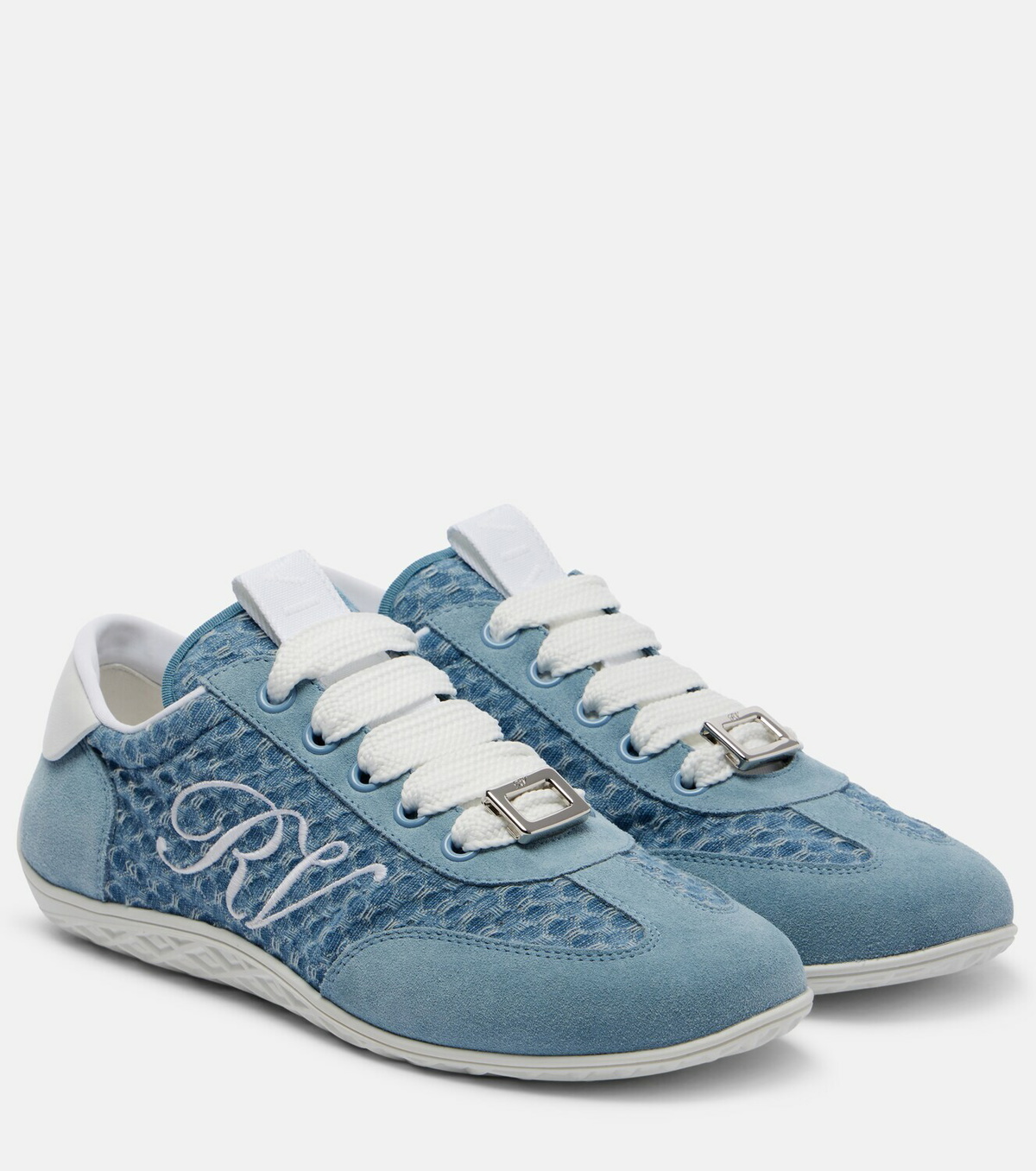 Roger Vivier Viv' suede-trimmed sneakers