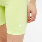 Nike Women's High Waisted 8 Inch Biker Shorts in Light Lemon Twist/Sail