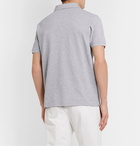 Loro Piana - Cotton-Piqué Polo Shirt - Gray