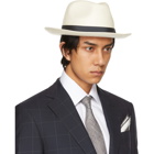 Brioni Off-White Straw Panama Hat