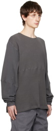 BRYAN JIMENÈZ Gray Paneled Sweatshirt