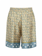 VERSACE - Printed Linen Shorts