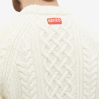Kenzo Men's Cable Crew Knit in Off White